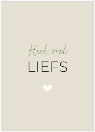 Postkaart Heel veel liefs