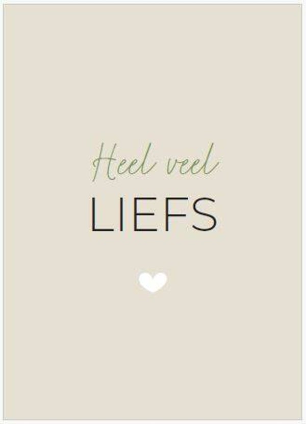 Postkaart Heel veel liefs