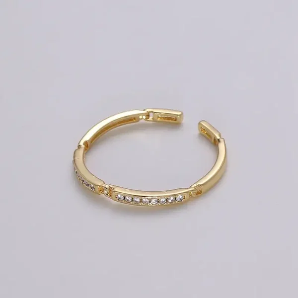 Dainty Gold Minimalist Cz Ring