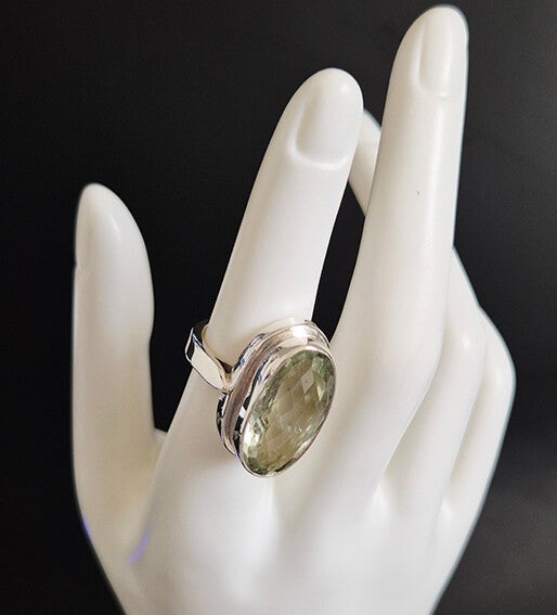 White Topaz and 925 Sterling Silver Ring