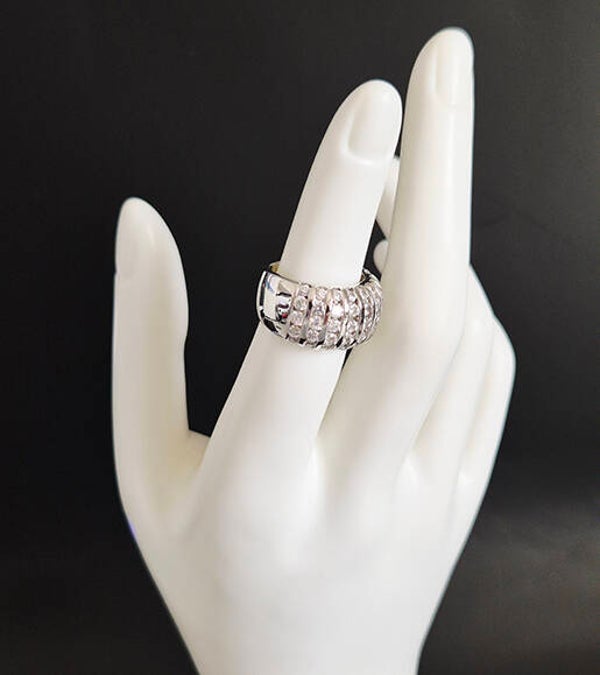 Cubic Zirconia and Sterling Silver Ring
