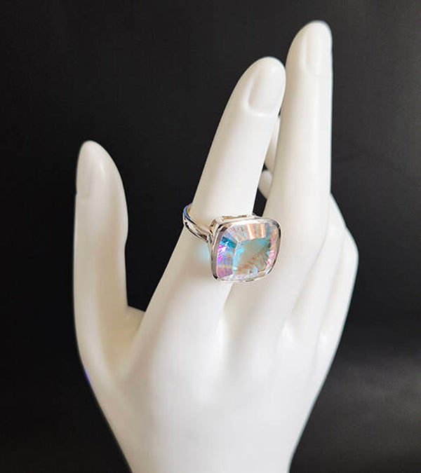 Mystic Topaz and Sterling Silver Ring