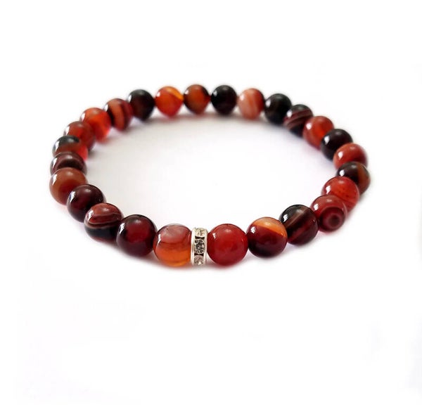 Sardonyx Gemstone Stretch Bracelet