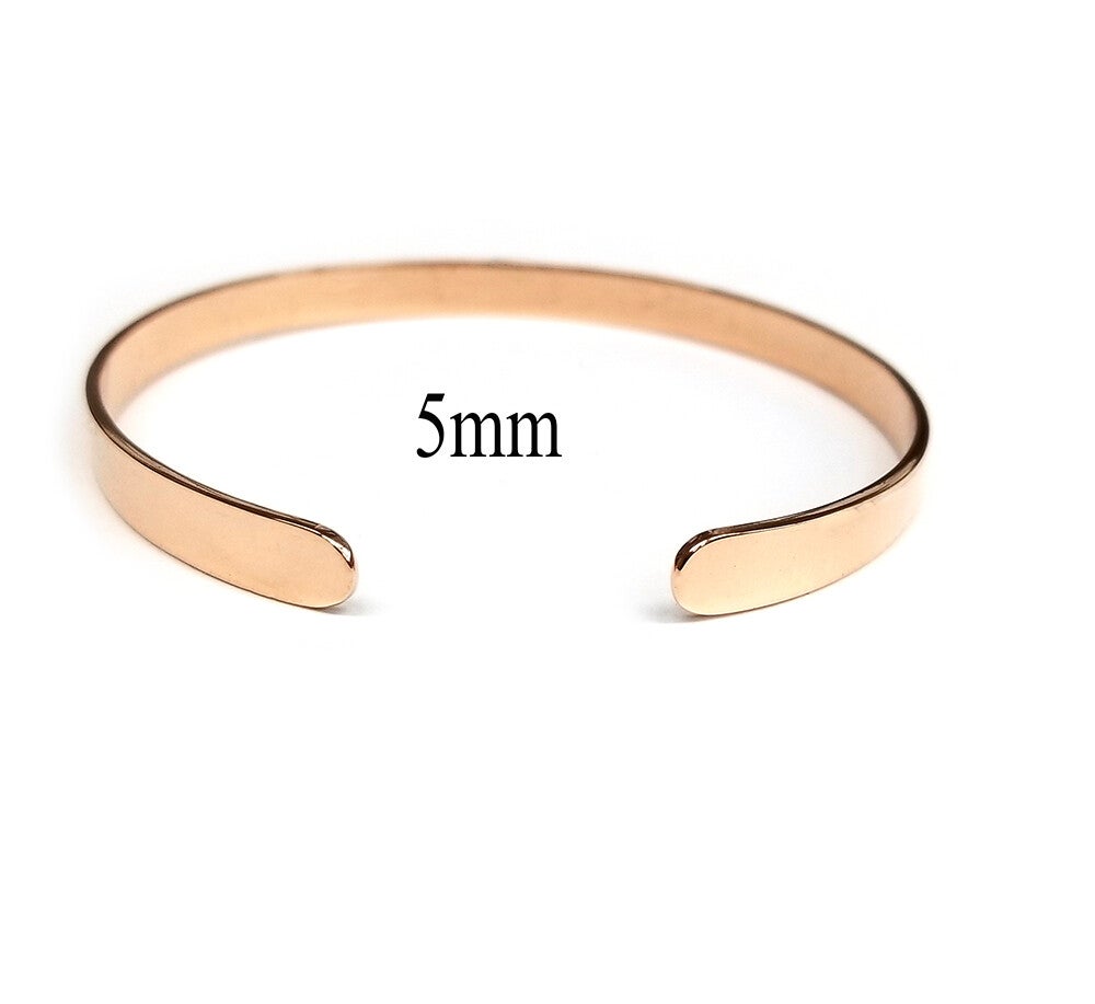 5mm Pure Copper Bangle Bracelet