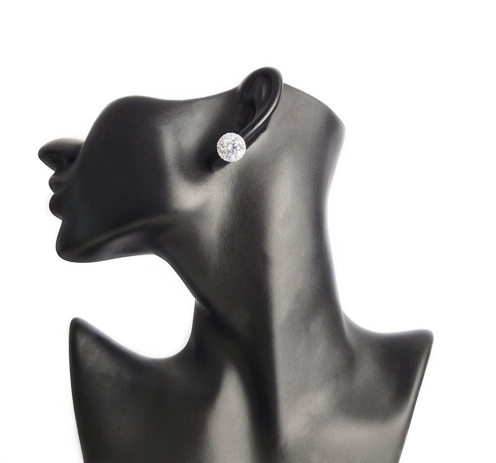 Cubic Zirconia and 925 Sterling Silver Earrings