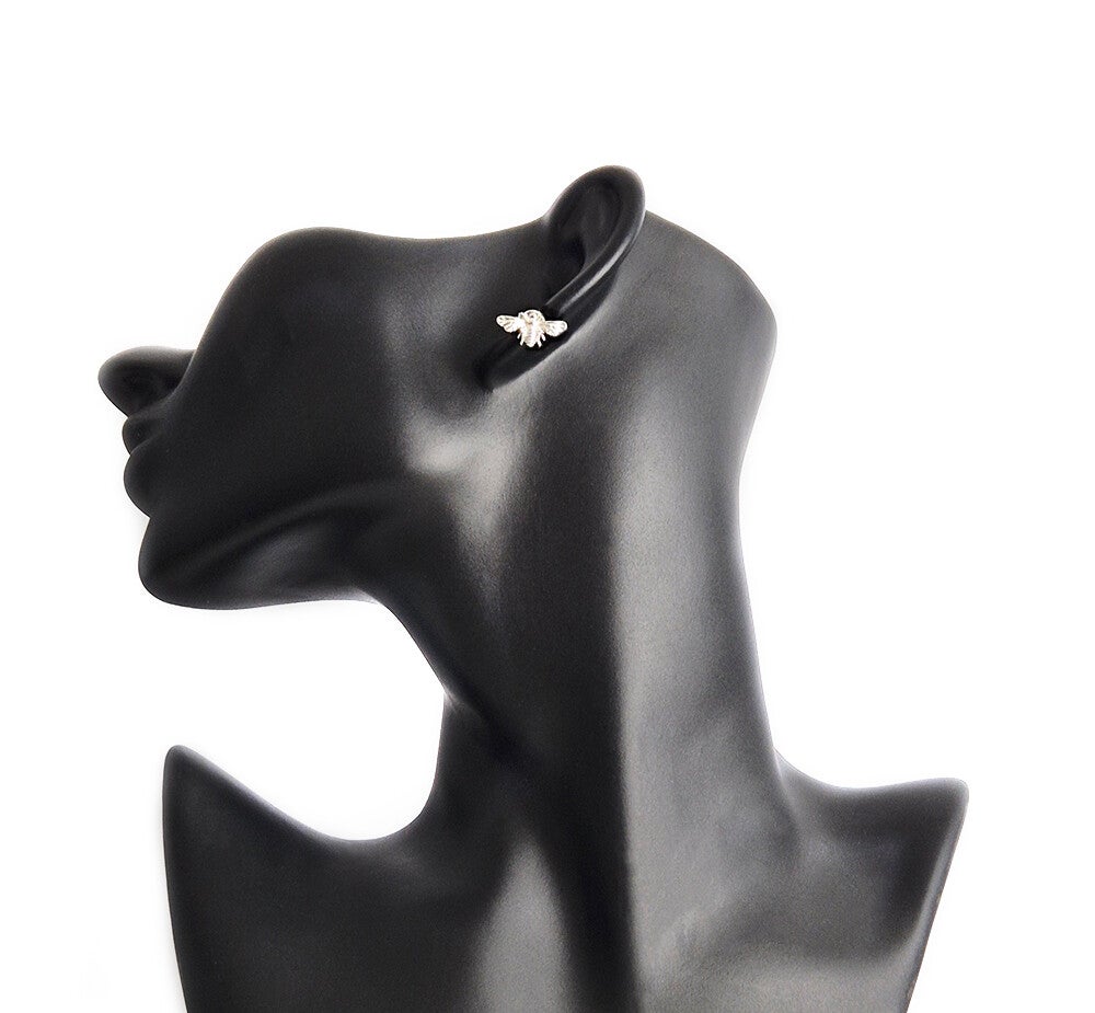 Bee Stud Earrings 925 Sterling Silver