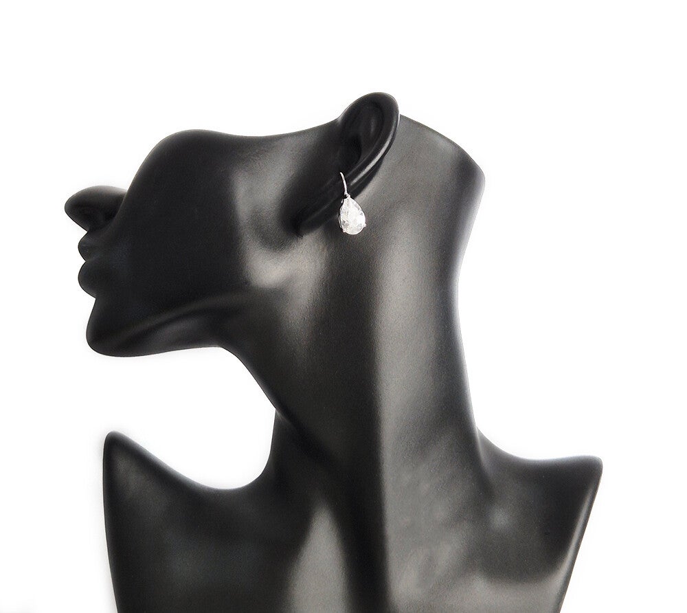 Cubic Zirconia and 925 Sterling Silver Earrings