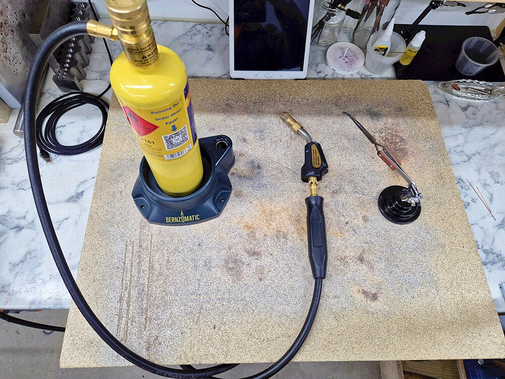 Getting ready to do some soldering with my Mapp Gas Torch 