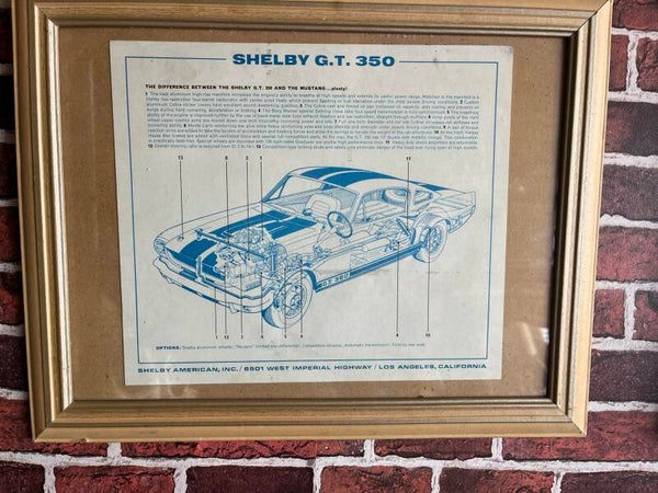 FORD MUSTANG SHELBY - AFFICHE CONCESIONAIRE 1966