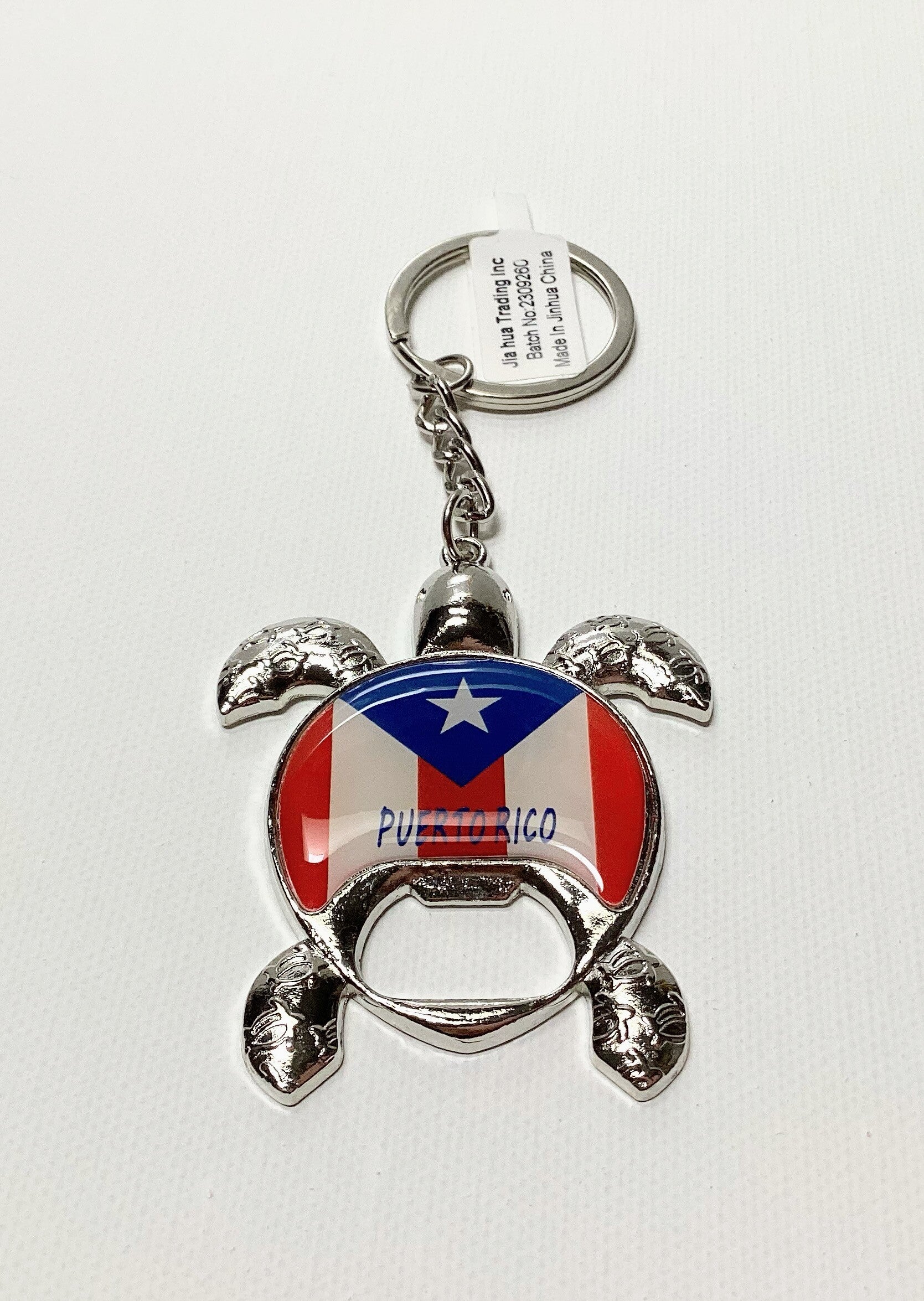 Carey Shape Puerto Rico Keychain