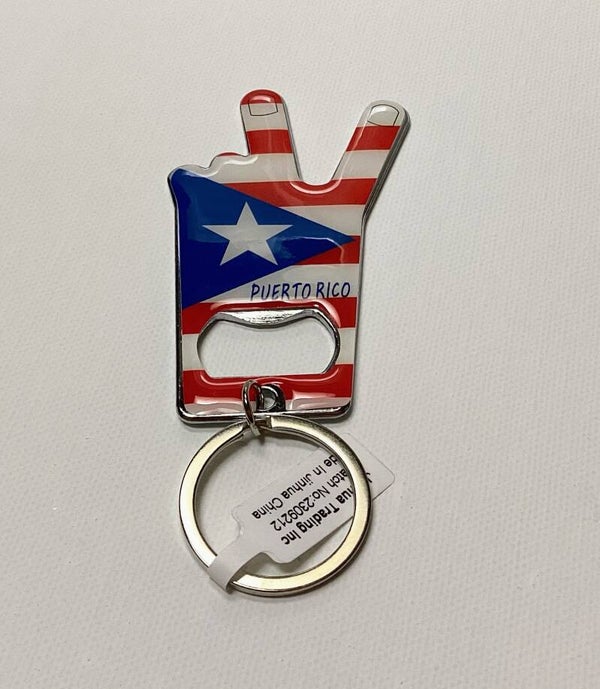 Peace Puerto Rico Keychain and bottle