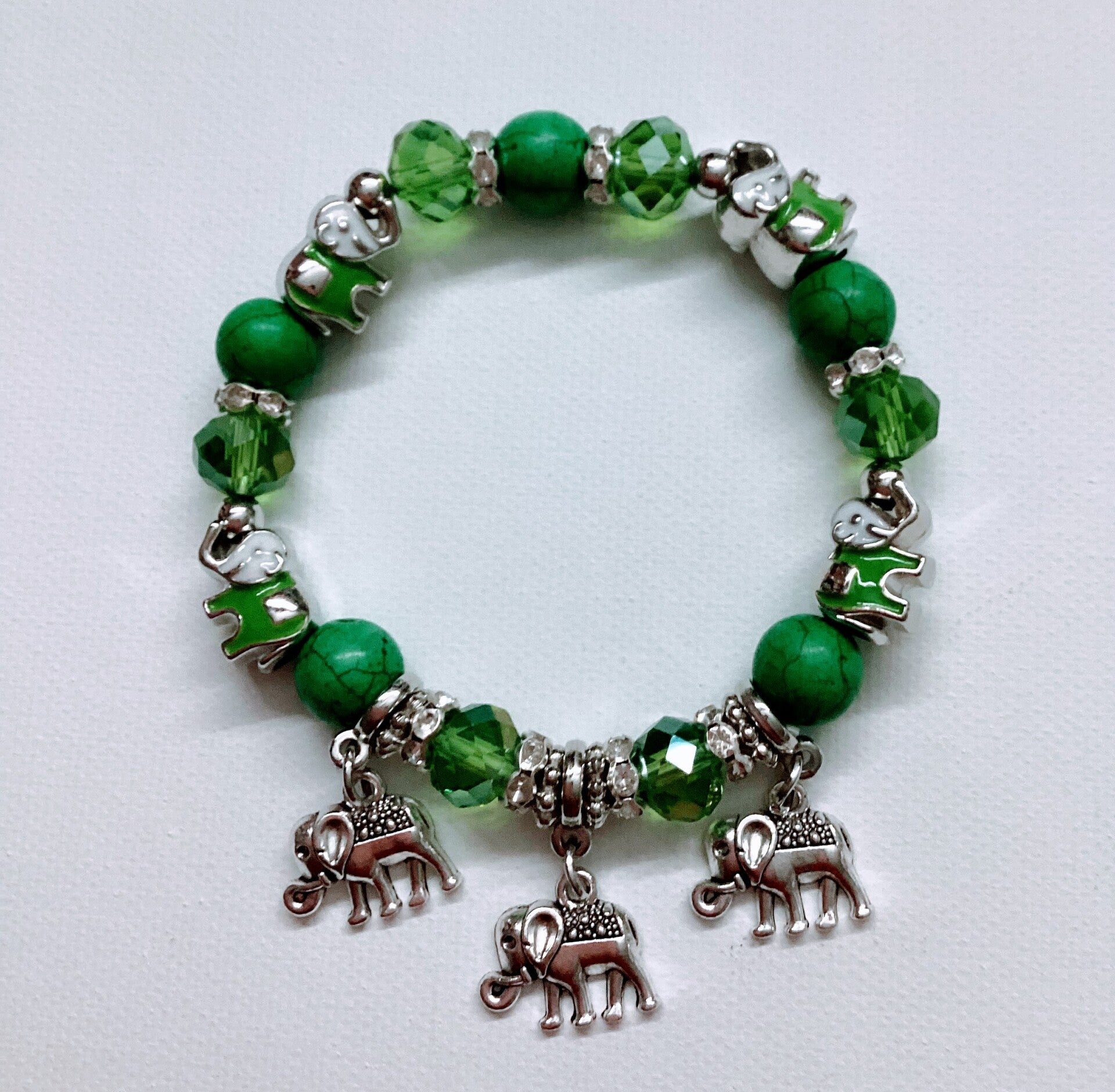 Elephant Green Bracelet wit charm