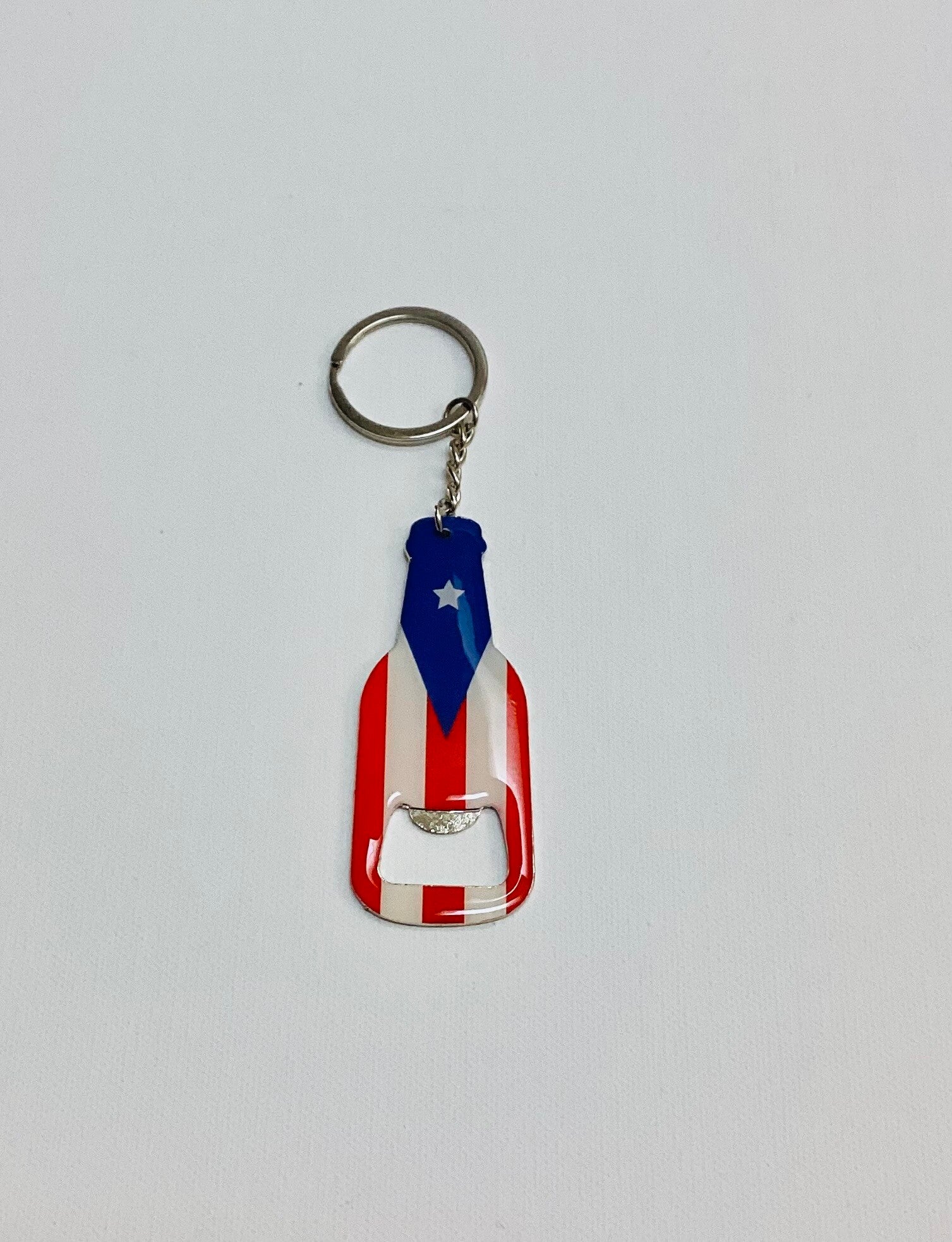 Battle can opener Puerto Rico Keychain