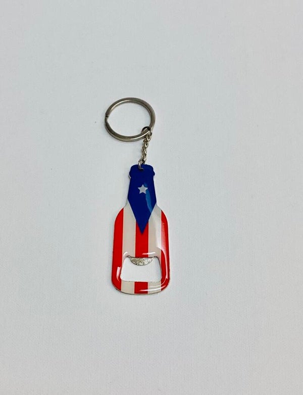 Battle can opener Puerto Rico Keychain