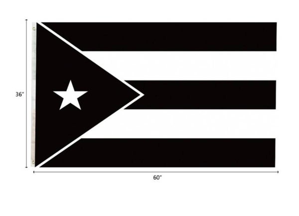 Black Puerto Rican Flag