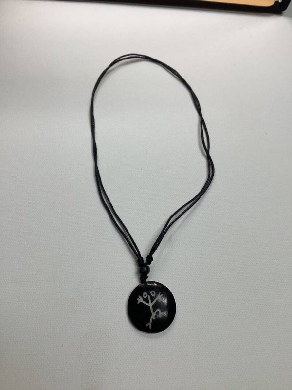 Black Circular Coqui Necklace