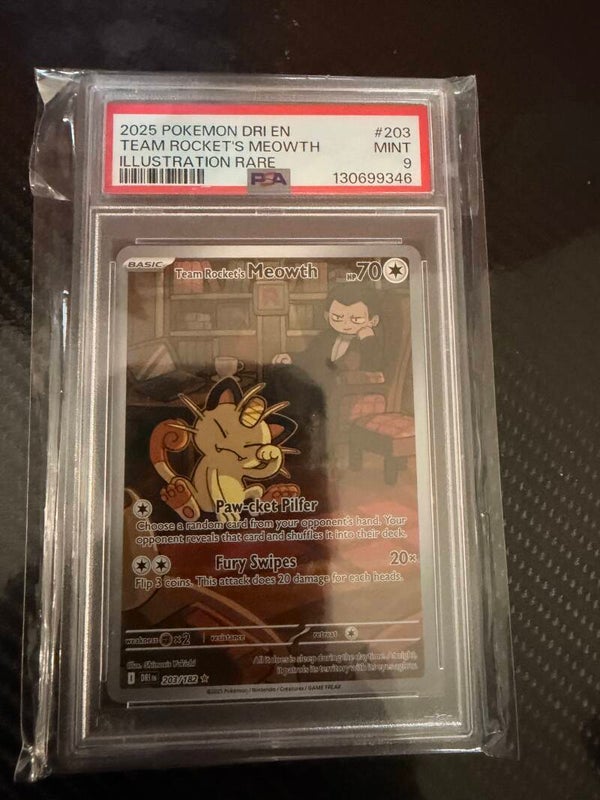 team rockets meowth psa 9 #203/182