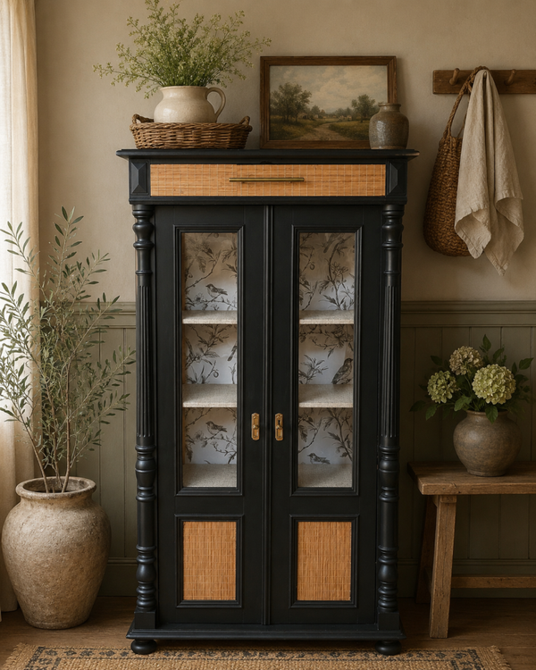 Unieke vintage vitrinekast
