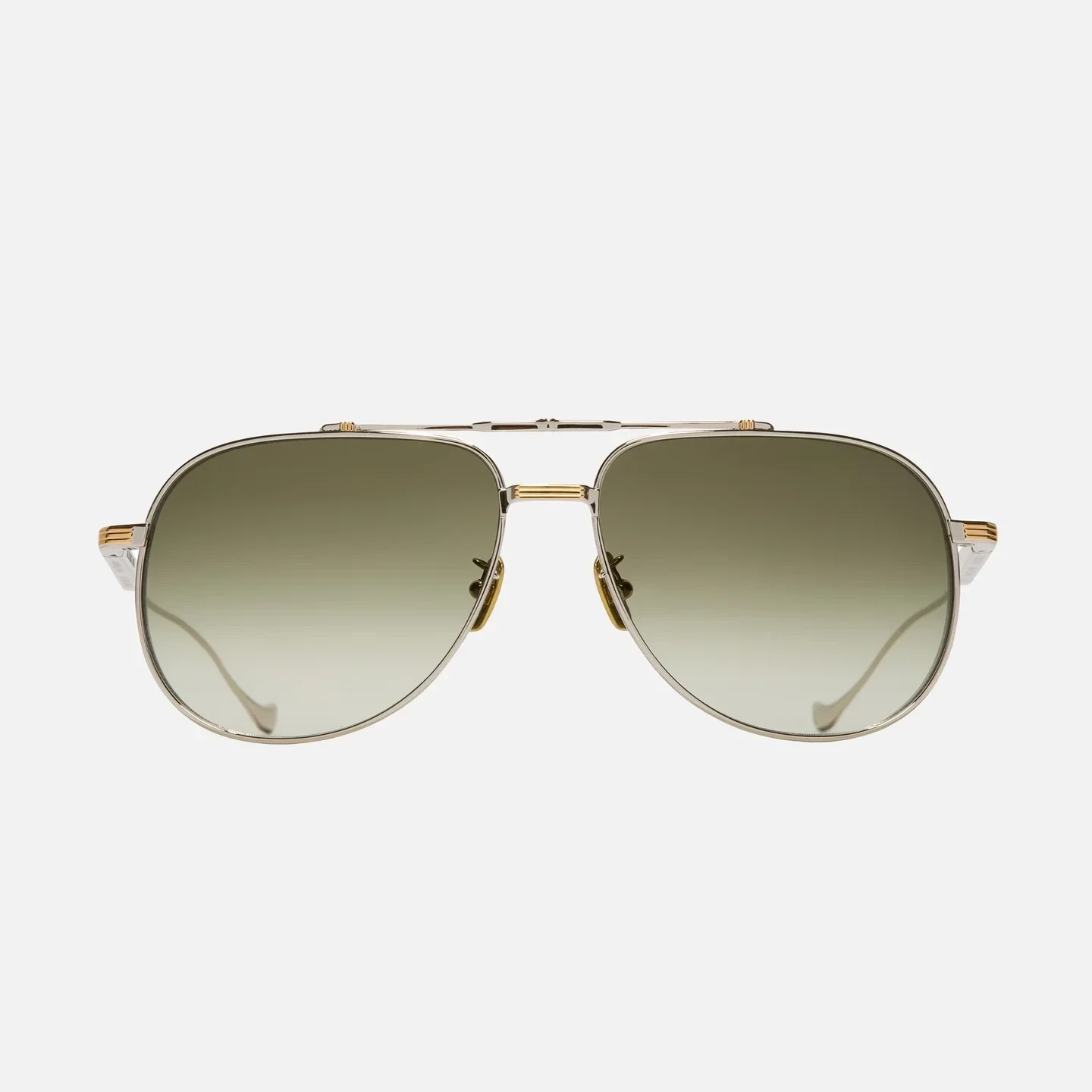 Cutler and Gross Sunglasses 1423-60-03 Silver/Gold Titanium