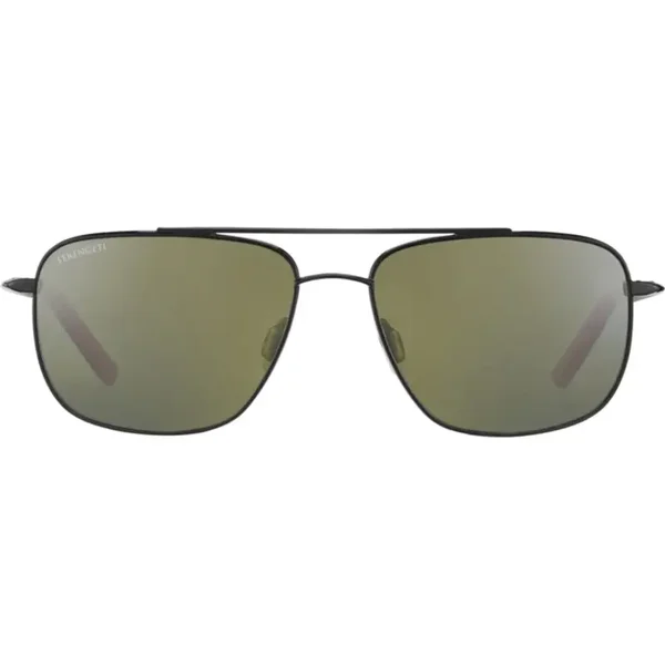 Serengeti Tellaro Shiny Black with Red Inside Temple Tips Polarized SS8818