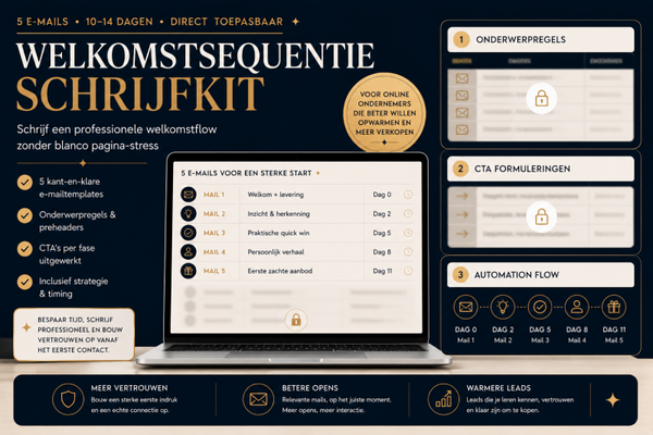 Welkomstsequentie Schrijfkit DIY