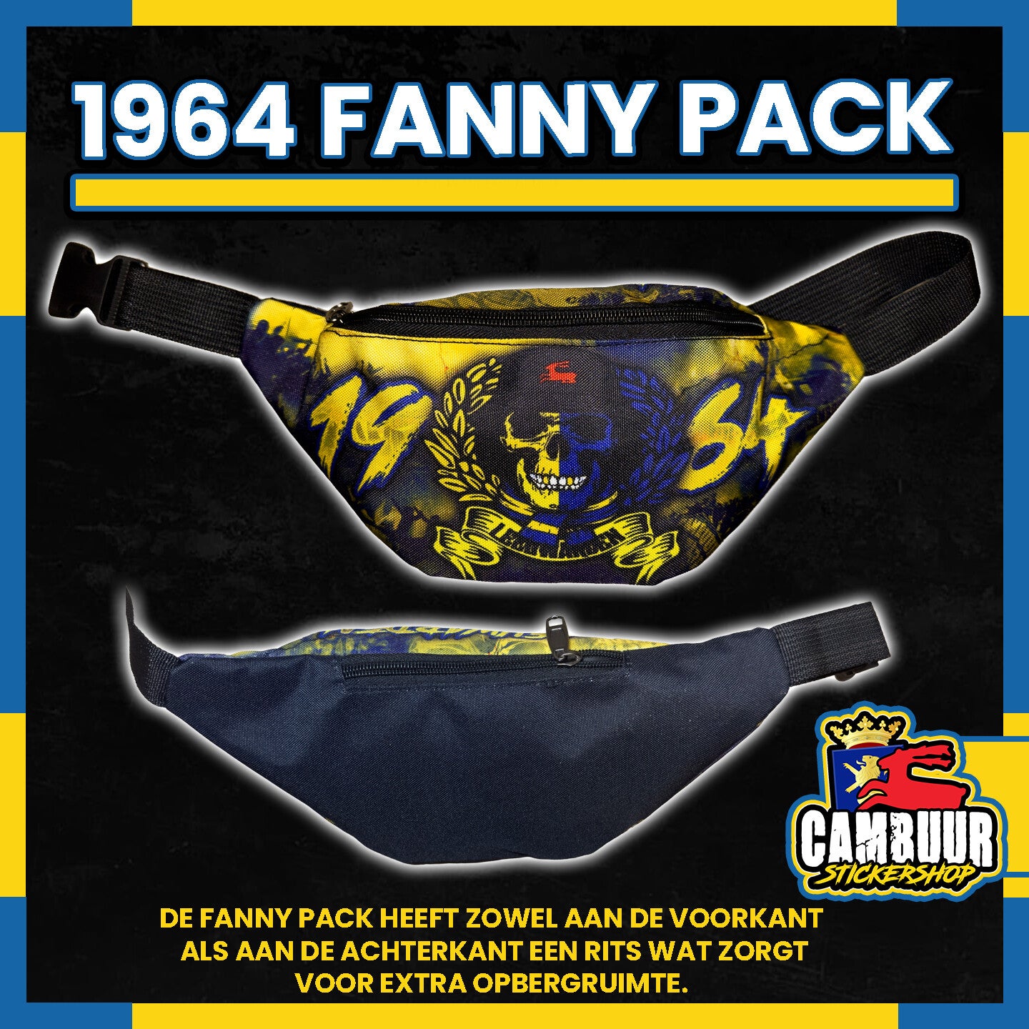 1964 Fanny Pack (Rits aan voor én achterkant)
