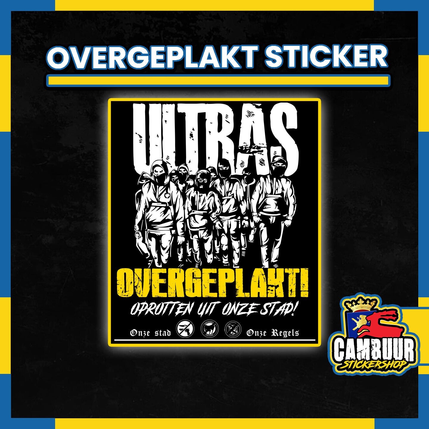 Overgeplakt Sticker (min. afname 10 stuks)