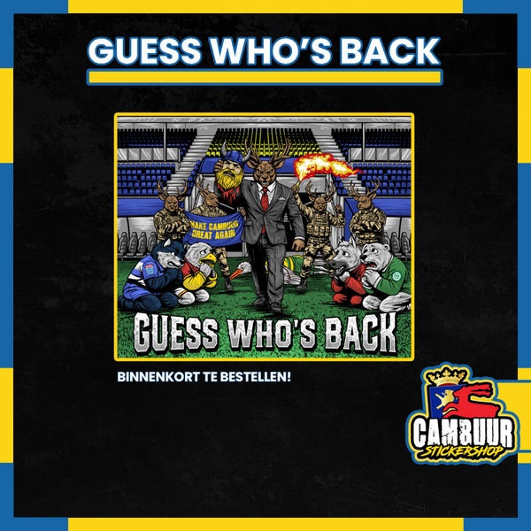 Guess Who's Back promotie sticker 👀🦌 (min. afname 10 stuks)