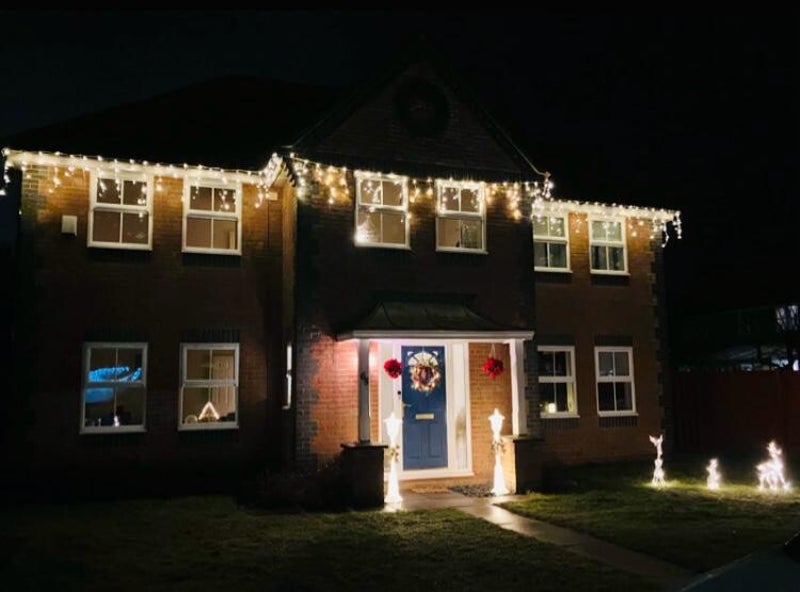 Christmas light installation