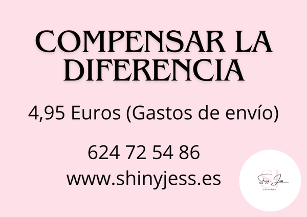 Compensar la Diferencia 4,95 Euros (gastos de envío)