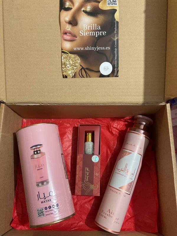 Set/Pack EDP de Regalo especial shinyjess Mayar Rosa + Ambientador de Regalo