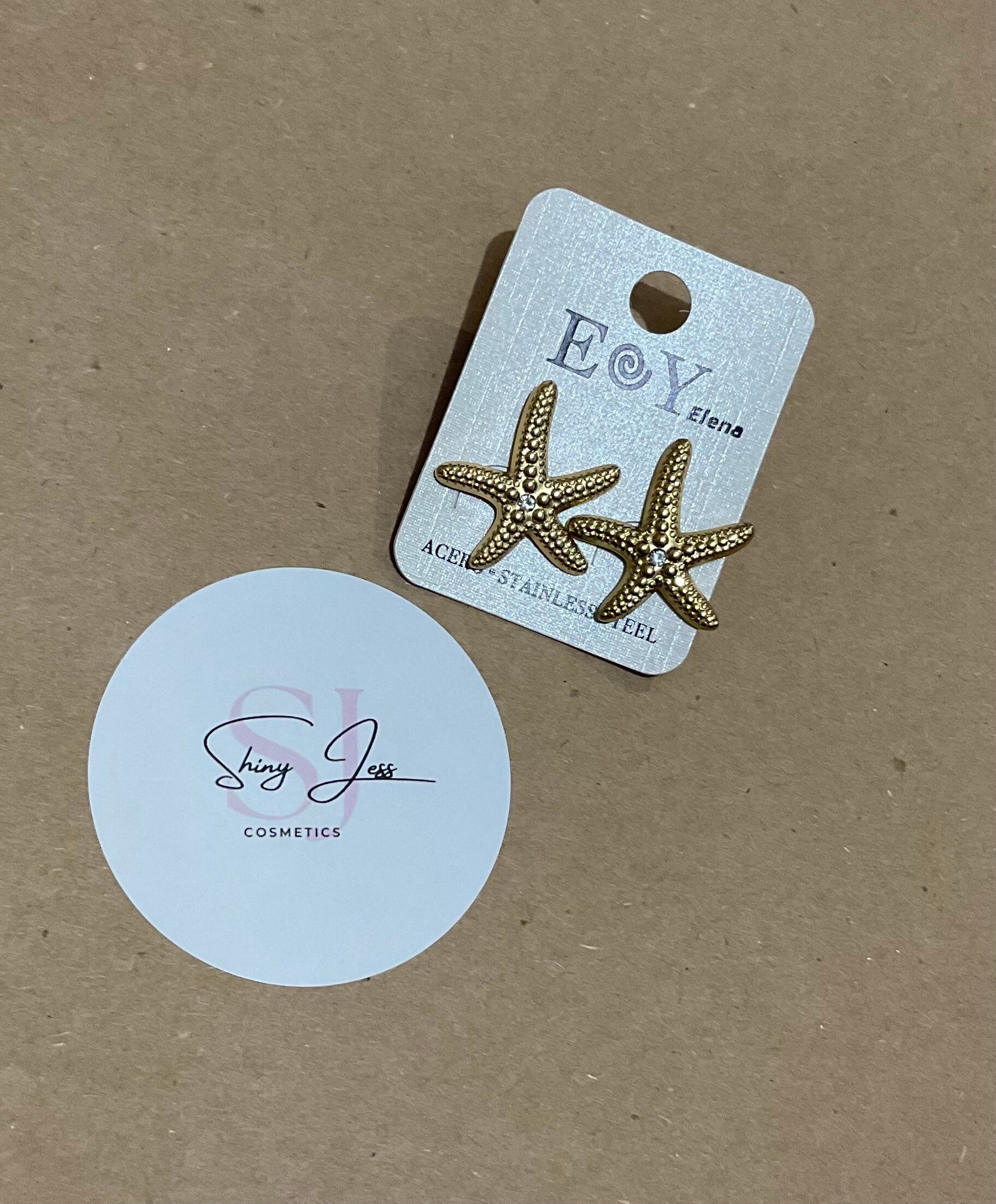 Pendiente Estrella con zirconita