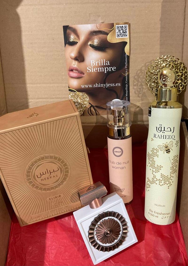 Set/Pack EDP de Regalo especial shinyjess Nebras Elixir Unisex + Ambientador de Regalo
