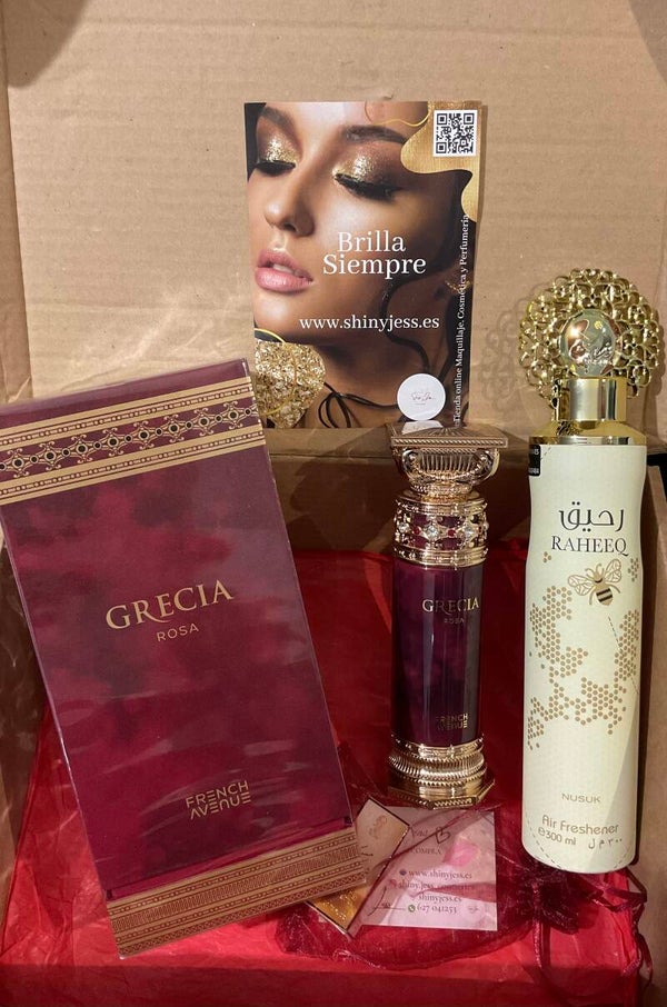 Set/Pack EDP Grecia Rosa by French Avenue 100 ml + Ambientador de regalo