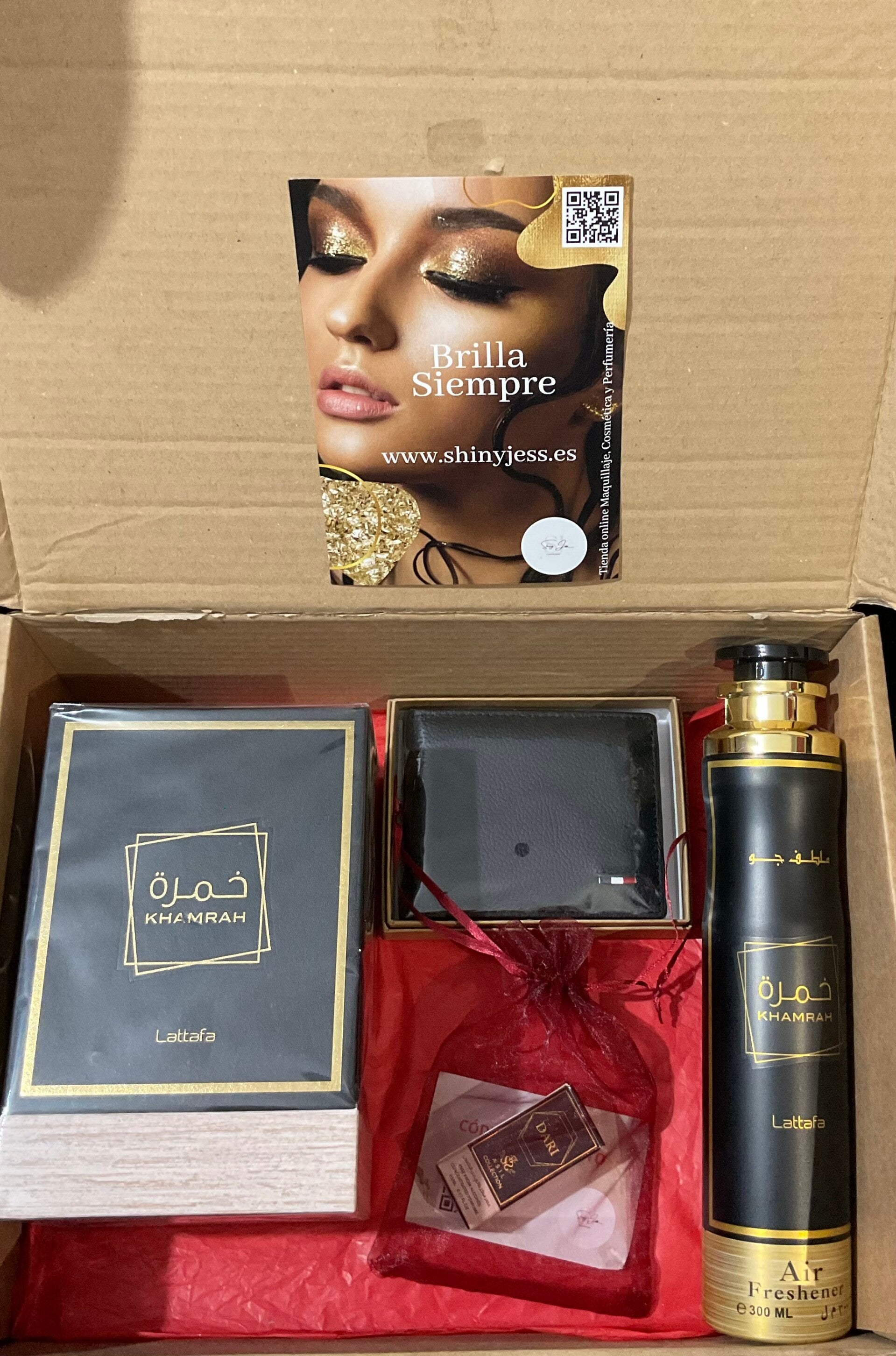 Set/Pack EDP de Regalo especial shinyjess KHAMRAH (Unisex) + Ambientador de Regalo