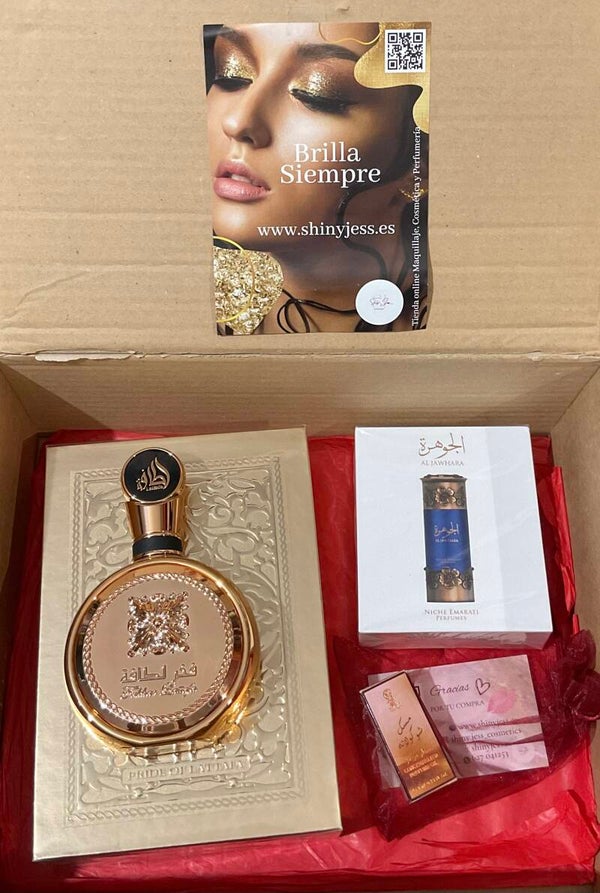 Set/Pack EDP Fakhar Extrait Unisex by Lattafa 100 ml + Perfume Niche Emarati de Lattafa 20 ml