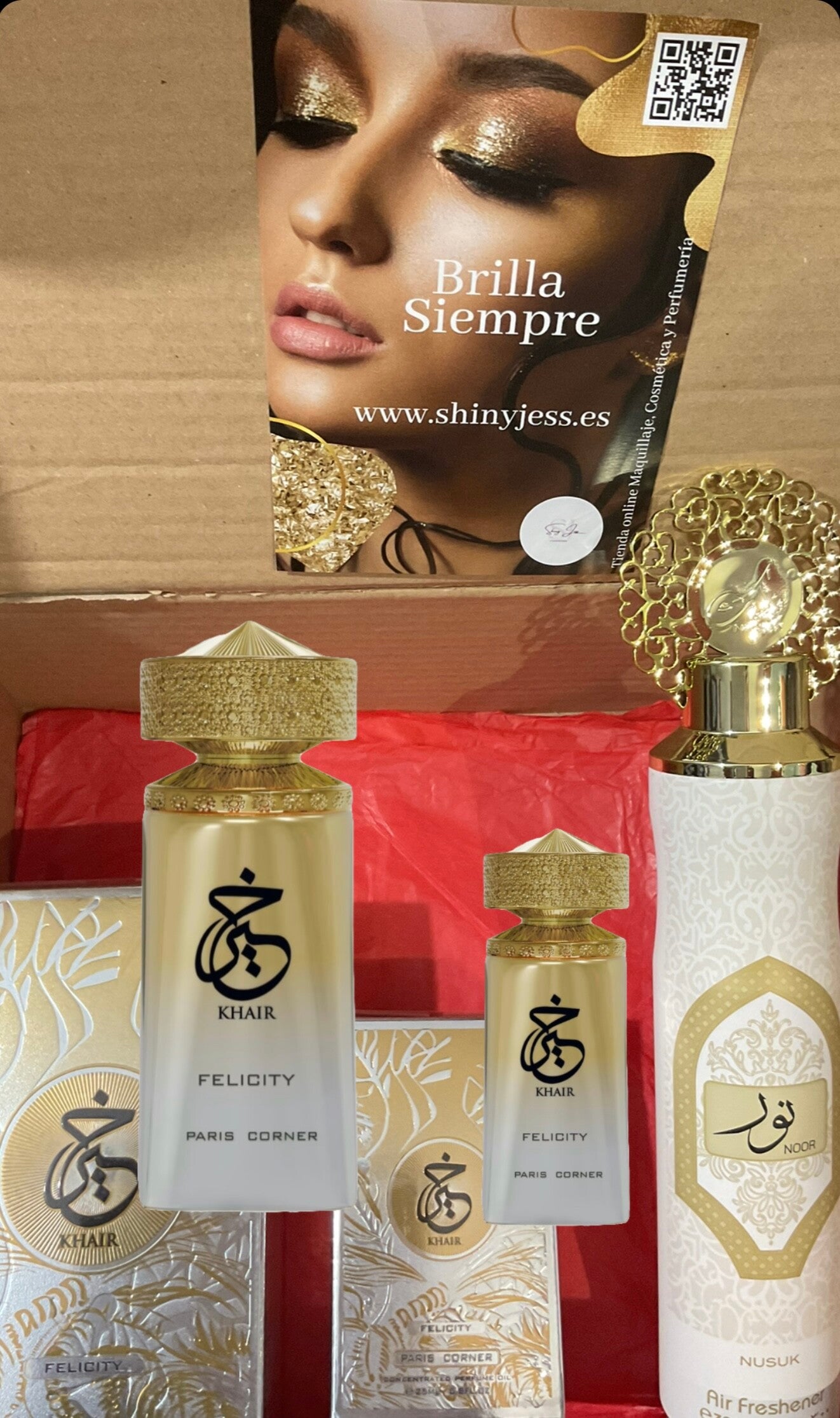 Set/Pack EDP Khair Felicity by Paris Corner 100 ml + Ambientador de regalo