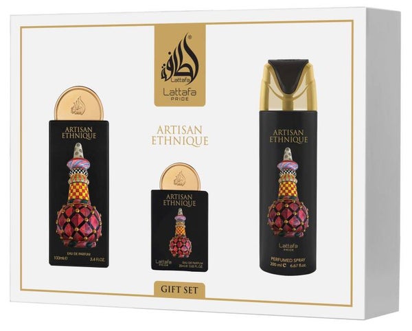 Set/Pack EDP Artisan Ethnique by Lattafa Pride (Unisex) 4 piezas