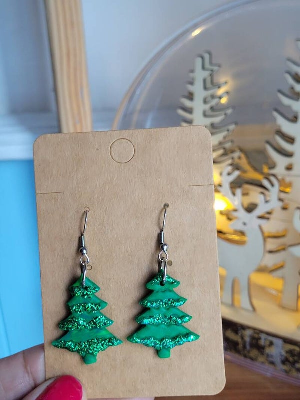 Boucles d'oreilles sapin