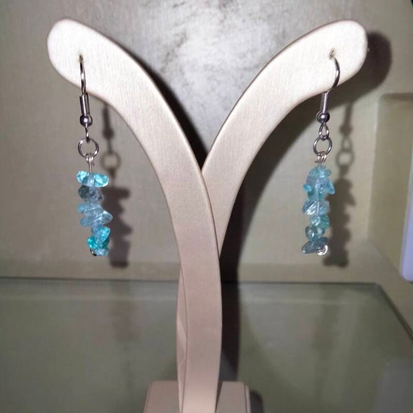 Orecchini Chips Acquamarina