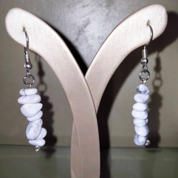 Orecchini Chips Howlite