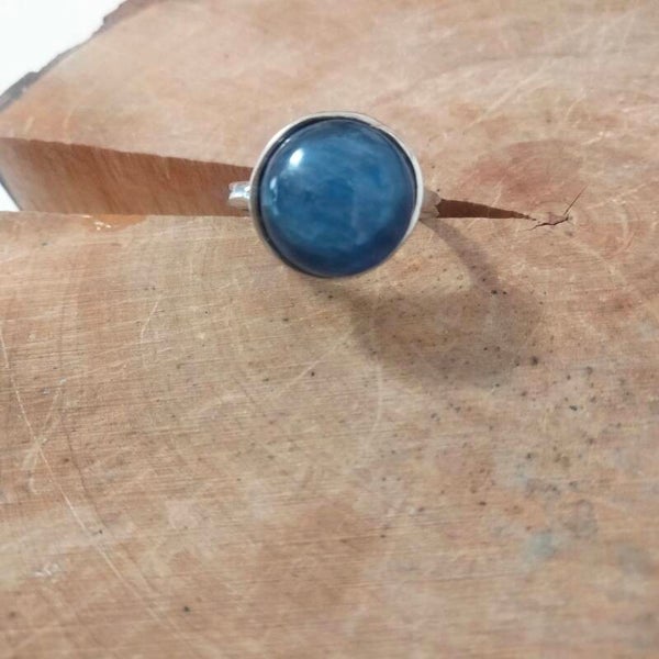 Anello Cianite Regolabile Argento
