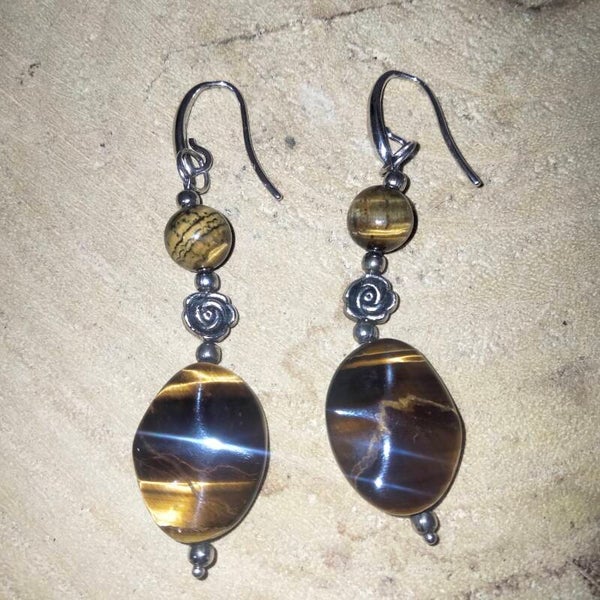 Orecchini Occhio di Tigre