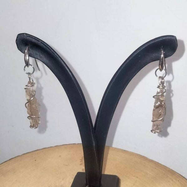 Orecchini Citrino Grezzo