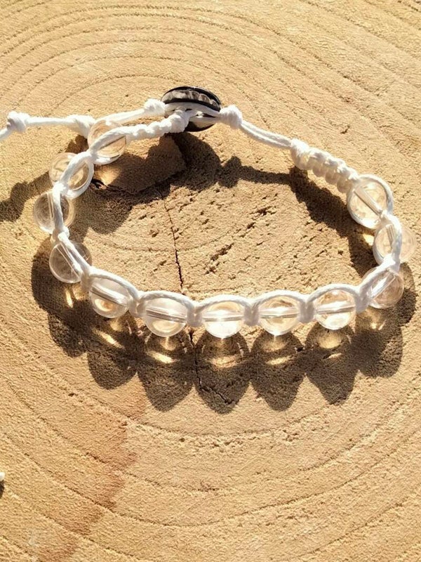 Bracciale Shamballa Quarzo Ialino regolabile