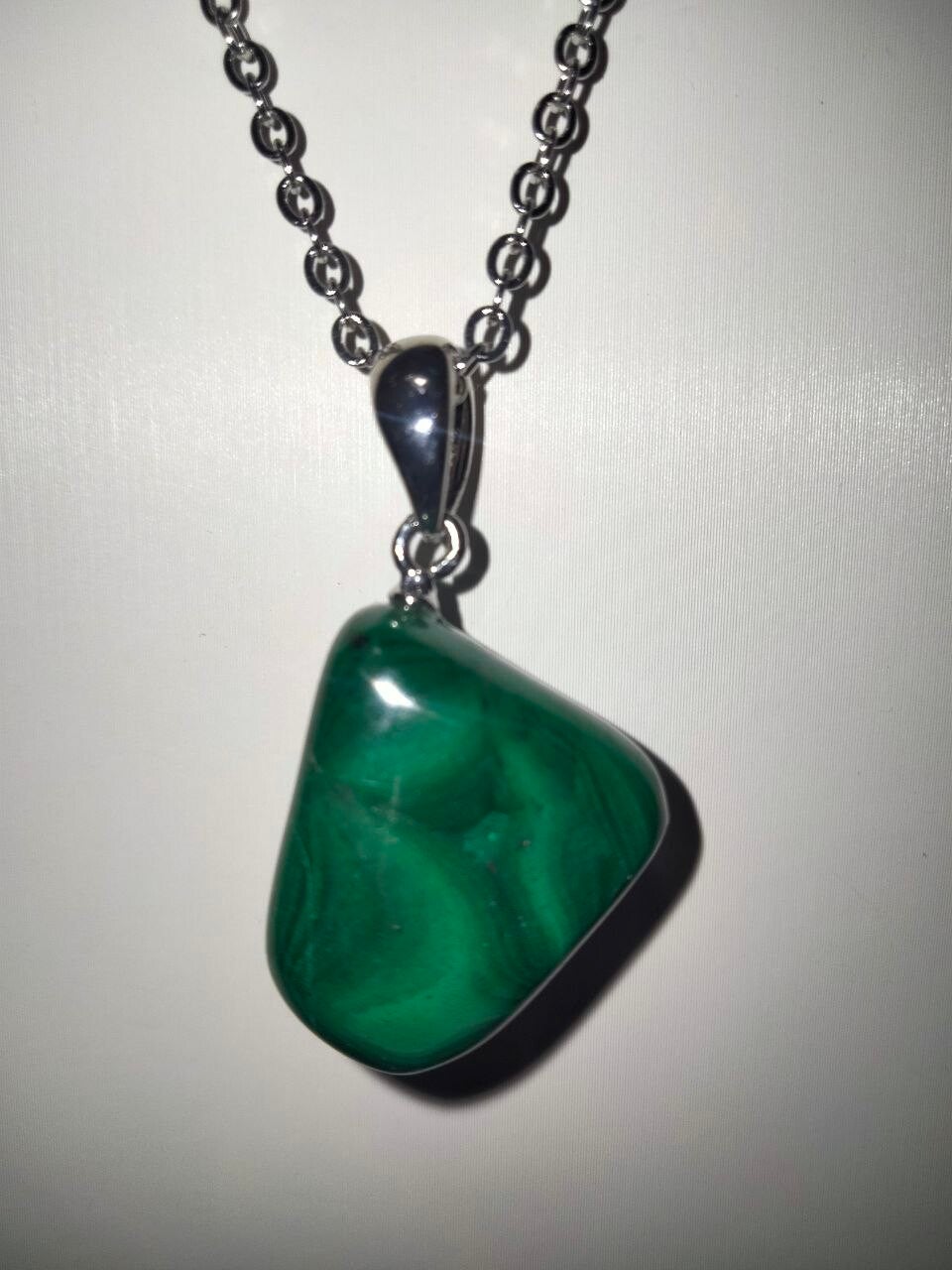 Ciondolo Malachite burattata