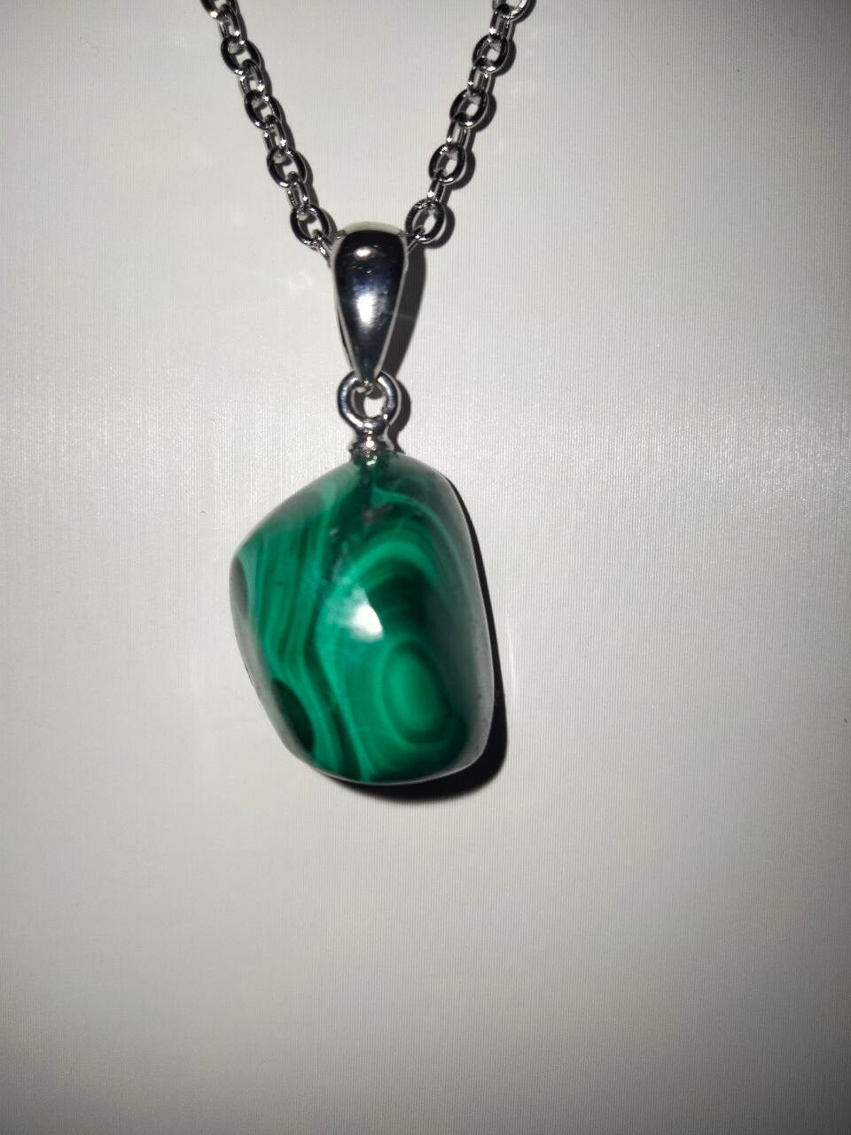 Ciondolo Malachite burattata