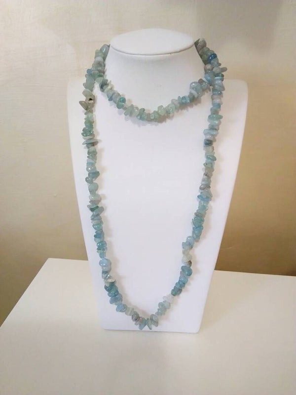 Collana Chips Acquamarina