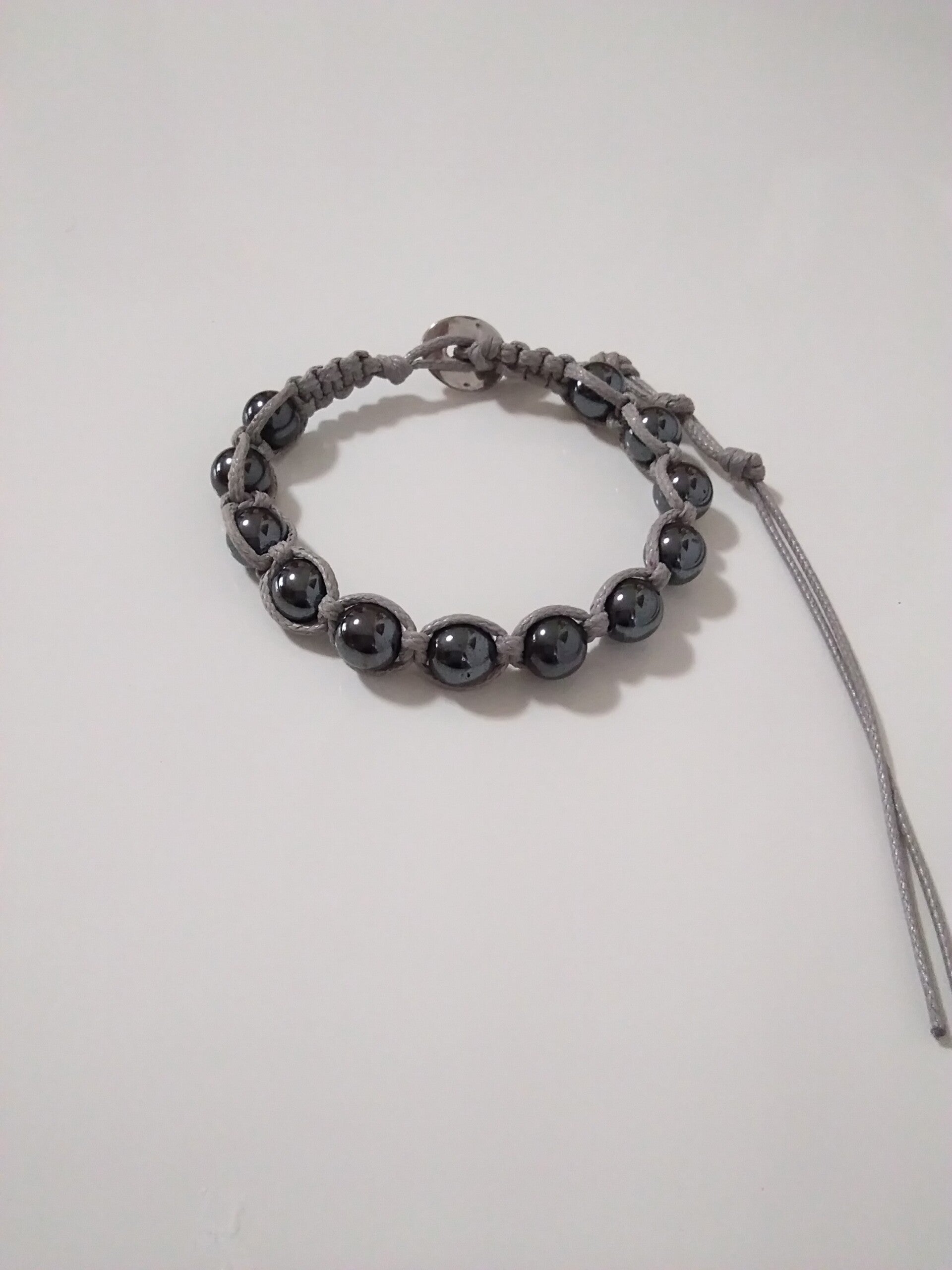 Ematite Shamballa Bracciale Regolabile