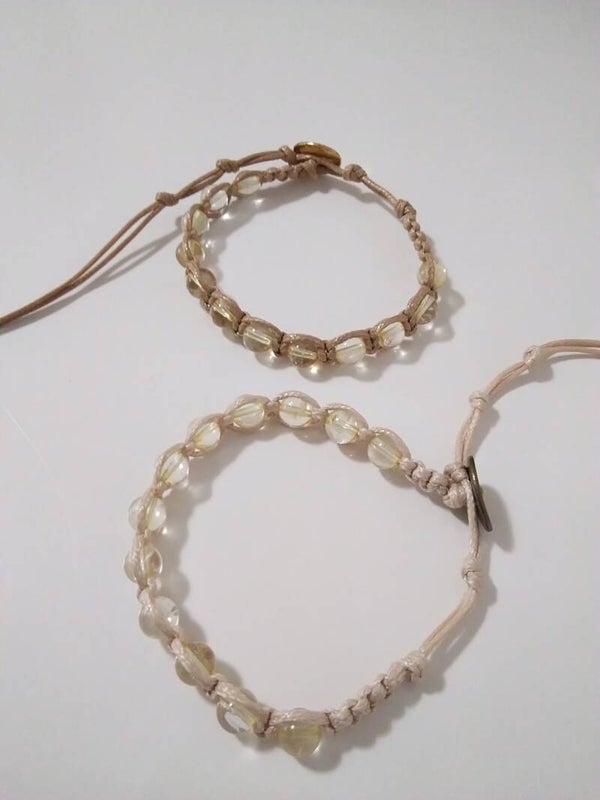 Citrino Shamballa Bracciale Regolabile